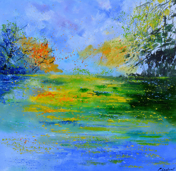 Quiet waters Oil Canvas Landscaping