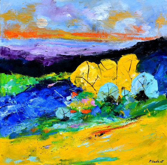 Summer abstract landscape Óleo Lienzo Paisaje