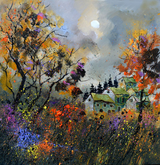 Autumnal moonshine Oil Canvas Landscaping