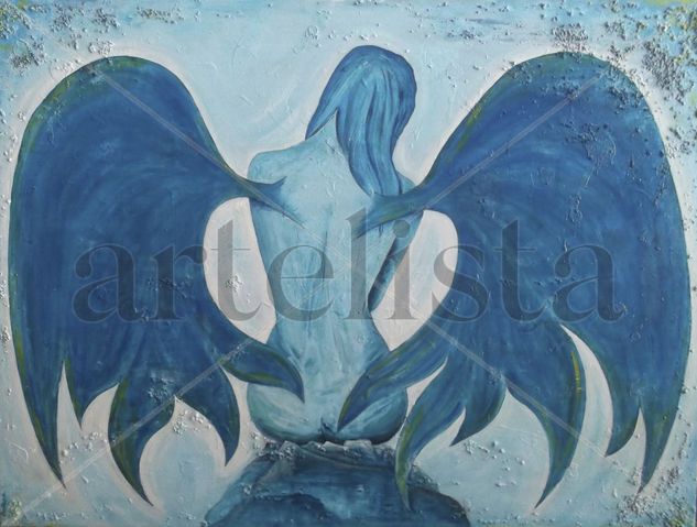 Alas sin saber volar Acrylic Canvas Nude Paintings