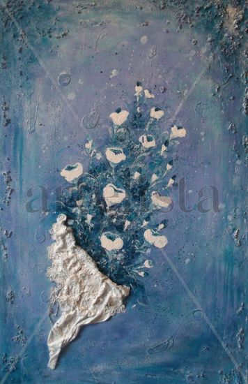 Ramo de flores Mixed media Canvas Floral Painting