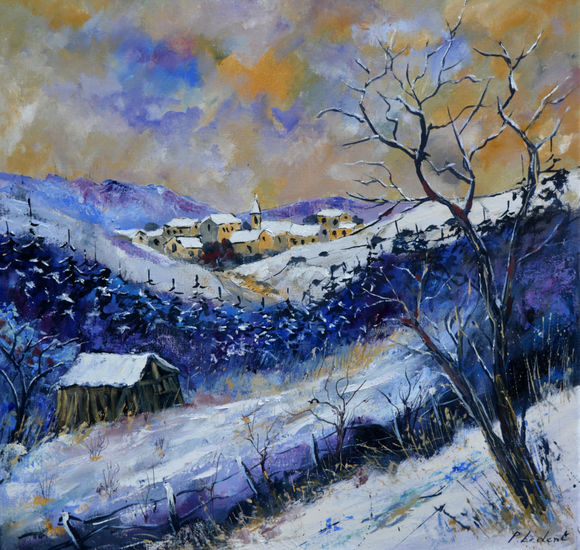 winter landscape  7724 Oil Canvas Landscaping