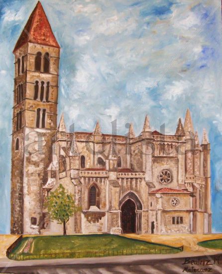 Iglesia de Santa María de la Antigua Oil Canvas Landscaping