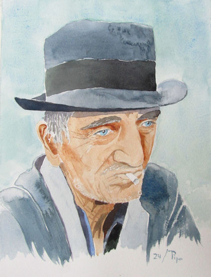 Alberto Watercolour Paper Portrait