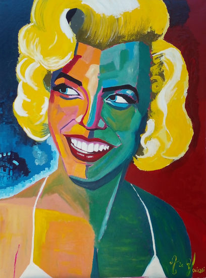 Marilyn Monroe Oil Canvas Portrait