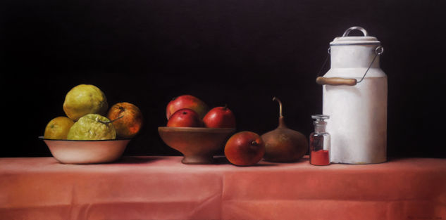 bodegon con mangos Oil Canvas Still Life Paintings