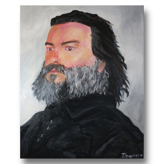 Jack Black Oil Canvas Portrait