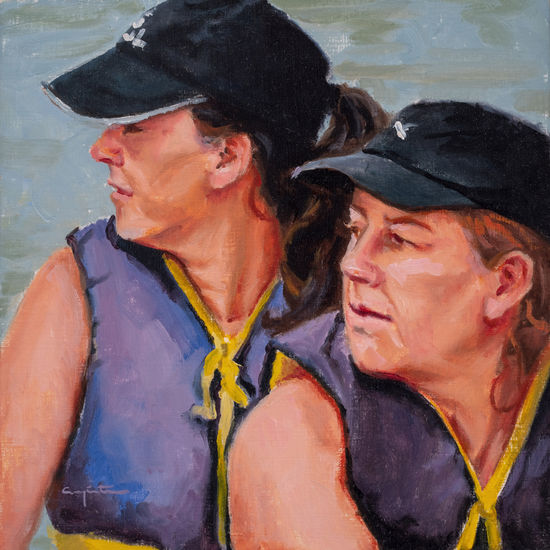 PAREJA DE REMERAS Oil Panel Portrait