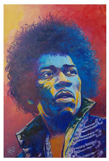 Jimi Hendrix Acrílico Lienzo Figura