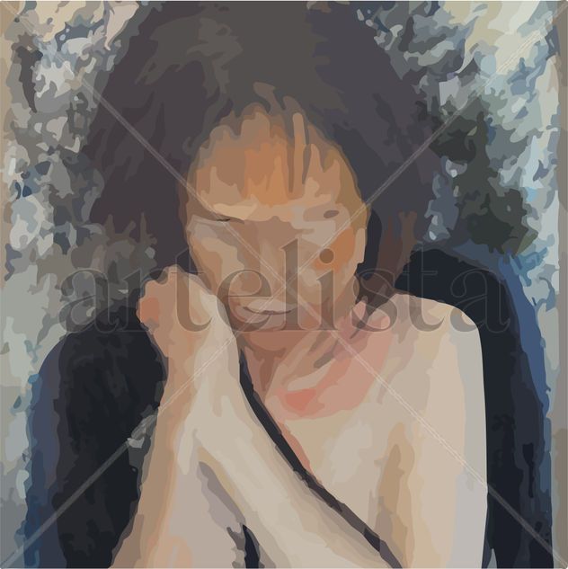 Sobbing woman