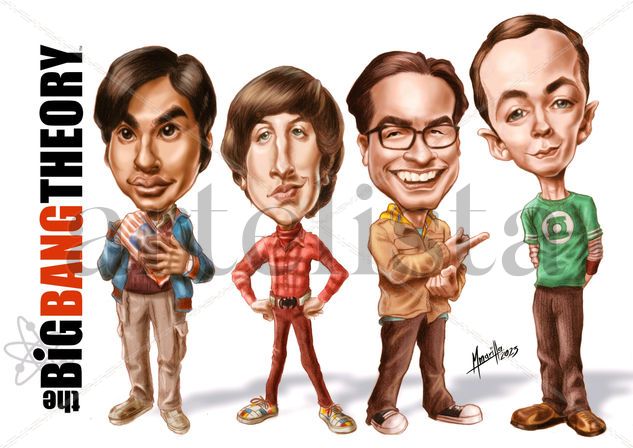 Caricatura Big bang theory 