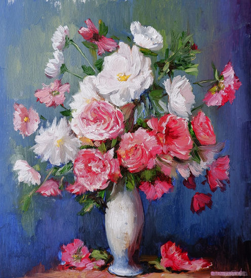 Peonies Oil Canvas Floral Painting