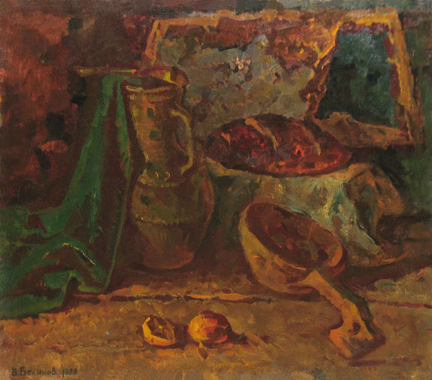 Still life with jug Óleo Lienzo Bodegones