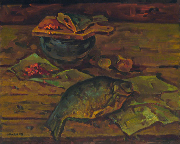 Still life with pot Óleo Lienzo Bodegones