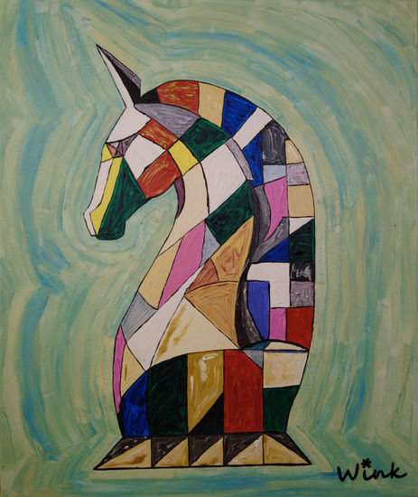 Chess horse 01. Acrílico Lienzo Animales