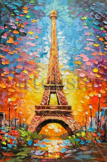 Eiffel tower 1257 Acrylic Canvas Landscaping