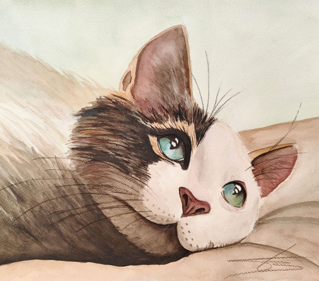 ALMA DE GATO 6 Watercolour Paper Animals