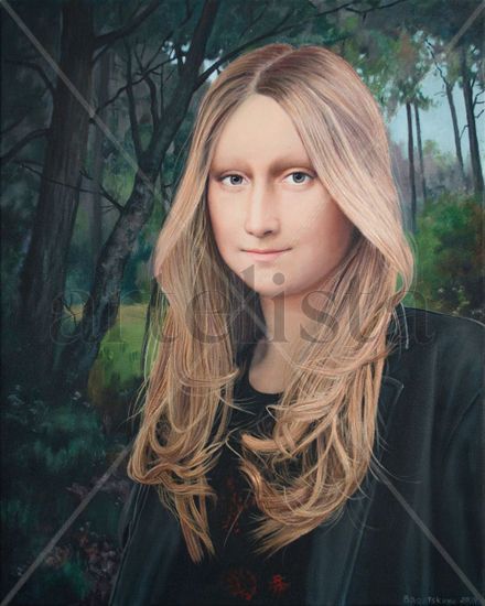 Contemporary portrait "In the Wood" Acrylic Canvas Portrait