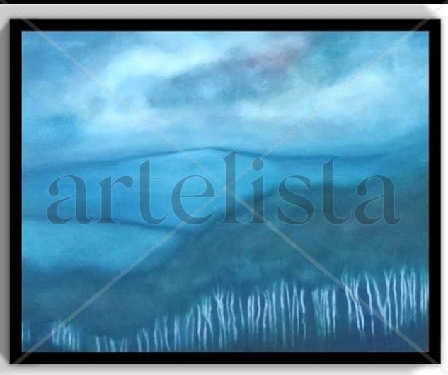 Paisaje azul Oil Canvas Landscaping