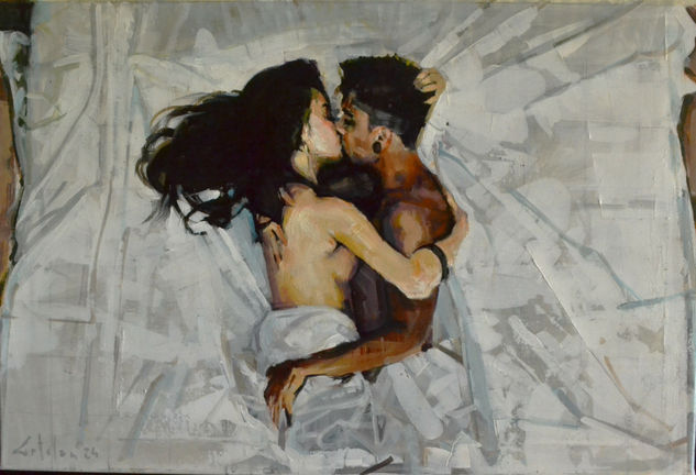 Extasis de amor Oil Canvas Portrait