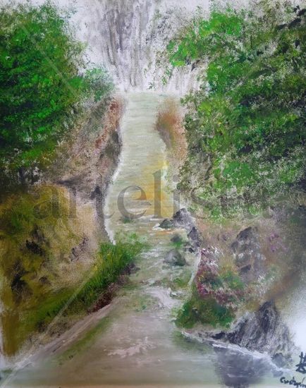 Rio del Barranco Oil Canvas Landscaping