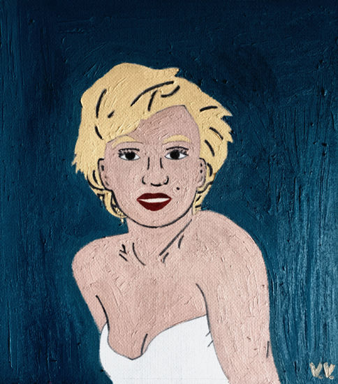 Marilyn Monroe Óleo Tela Retrato