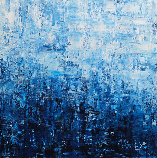 Oceanic Blues Acrylic Canvas Marine Painting