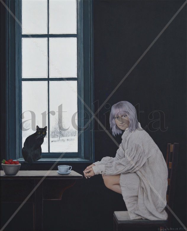 Contemporary portrait "Morning Coffee"