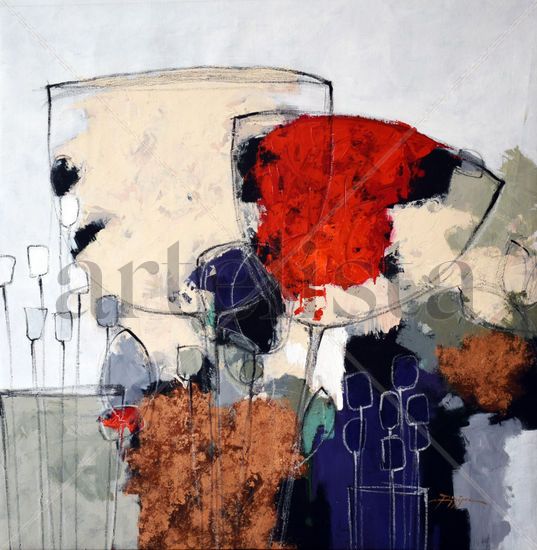 Ronny Yepes, Bodegone - (4) Acrylic Textile Still Life Paintings