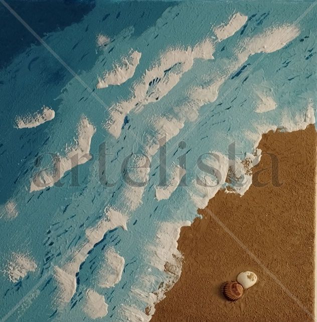 Pareja de conchas en la playa