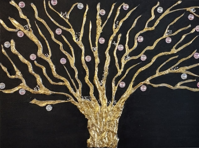 Arbol brillante Acrylic Canvas Floral Painting