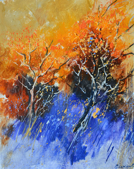 Just two trees Oil Canvas Landscaping