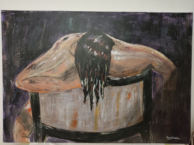 Depresión Nº1, Depression Nº1 Acrylic Canvas Figure Painting