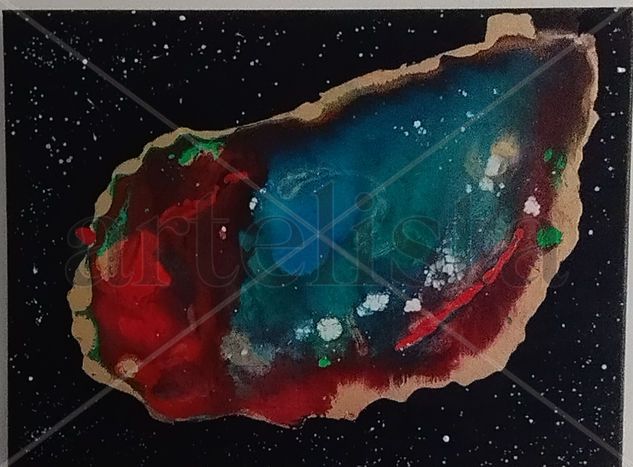 Pintura abstracta .. Nebulosa" Acrylic Canvas Landscaping