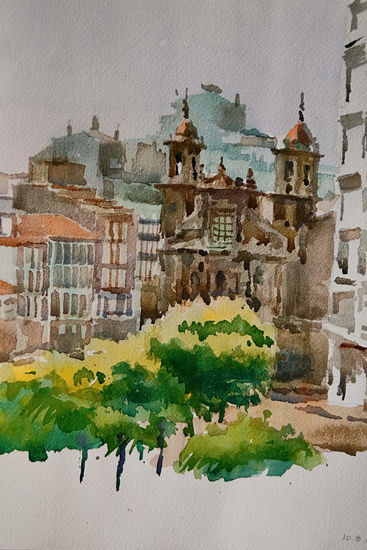 La Corunya - Església San Xurxo Watercolour Paper Landscaping