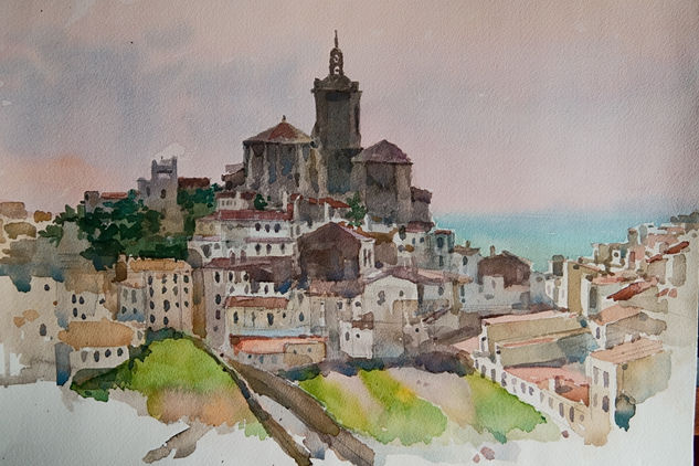 Cadaques (Girona) Acuarela Papel Paisaje