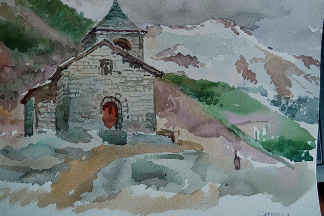 Capdella (Lleida) Acuarela Papel Paisaje