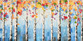 Colorful birch trees 1268