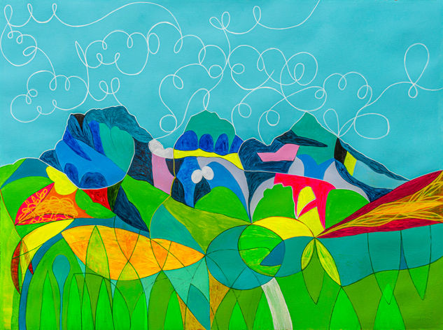 Three Sisters Mountain Peaks Acrylic Paper Landscaping