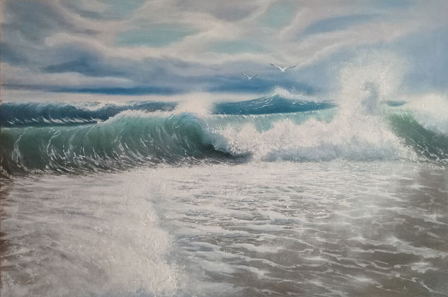 storm Oil Canvas Marine Painting