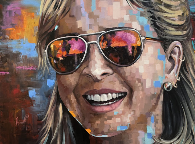 Reflejos Oil Canvas Portrait