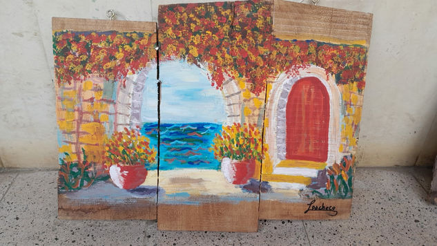 PUERTA AL MAR Acrylic Panel Marine Painting