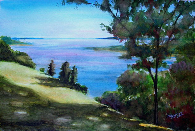 Desde la barranca Watercolour Paper Landscaping