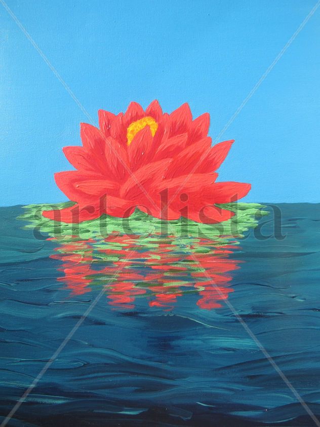 renacer flor de loto rojo