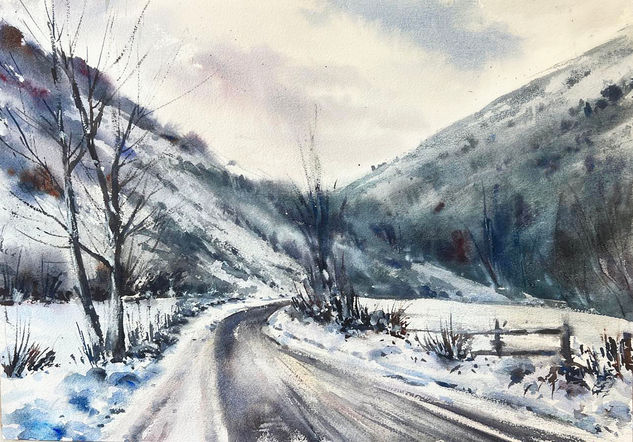 carretera a tonin de arbas Watercolour Paper Landscaping