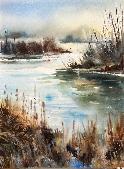 en el otoño Watercolour Paper Landscaping