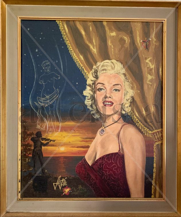 A portrait of Marilyn Monroe, capturing her iconic beauty and charm.