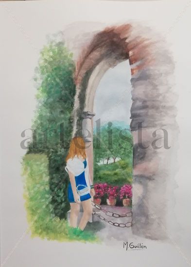 Contemplando el paisaje Watercolour Card Landscaping