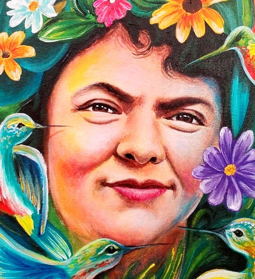 BERTA CÁCERES FLORES, AMBIENTALISTA MÁRTIR, HONDURAS. PINTURA Acrílico Lienzo Retrato