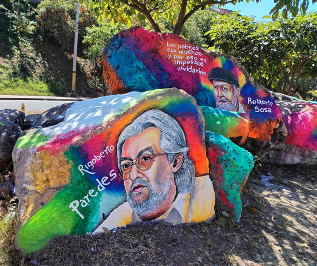 ROGOBERTO PAREDES, POETA. PEDRADA POÉTICA. Acrílico Otros Retrato